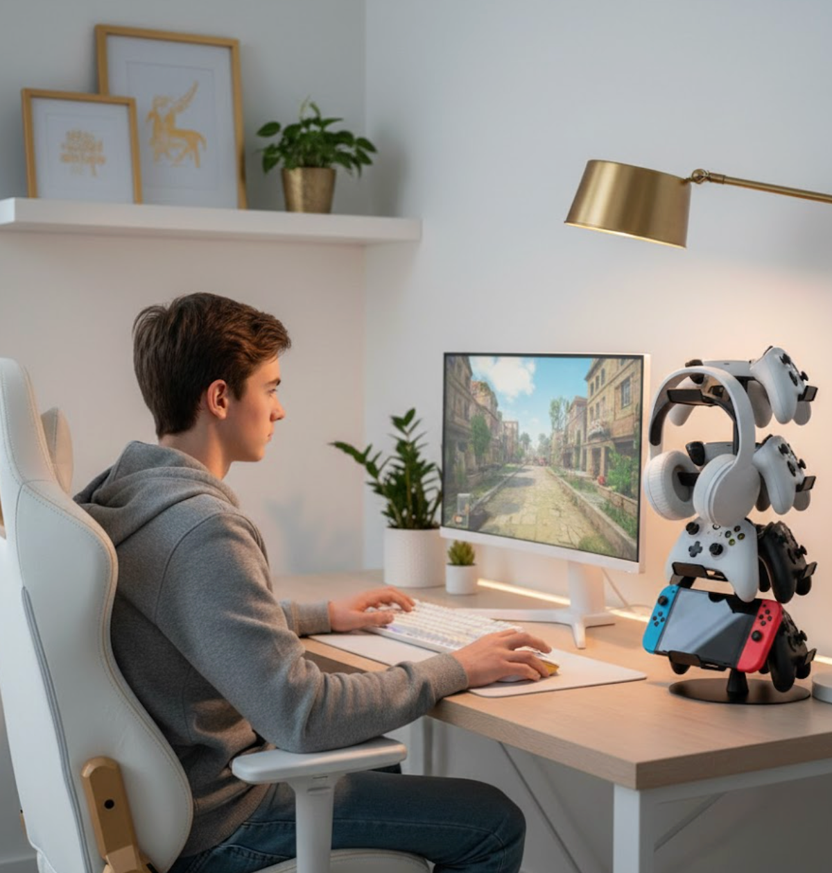 Multi-Tier Game Controller Stand