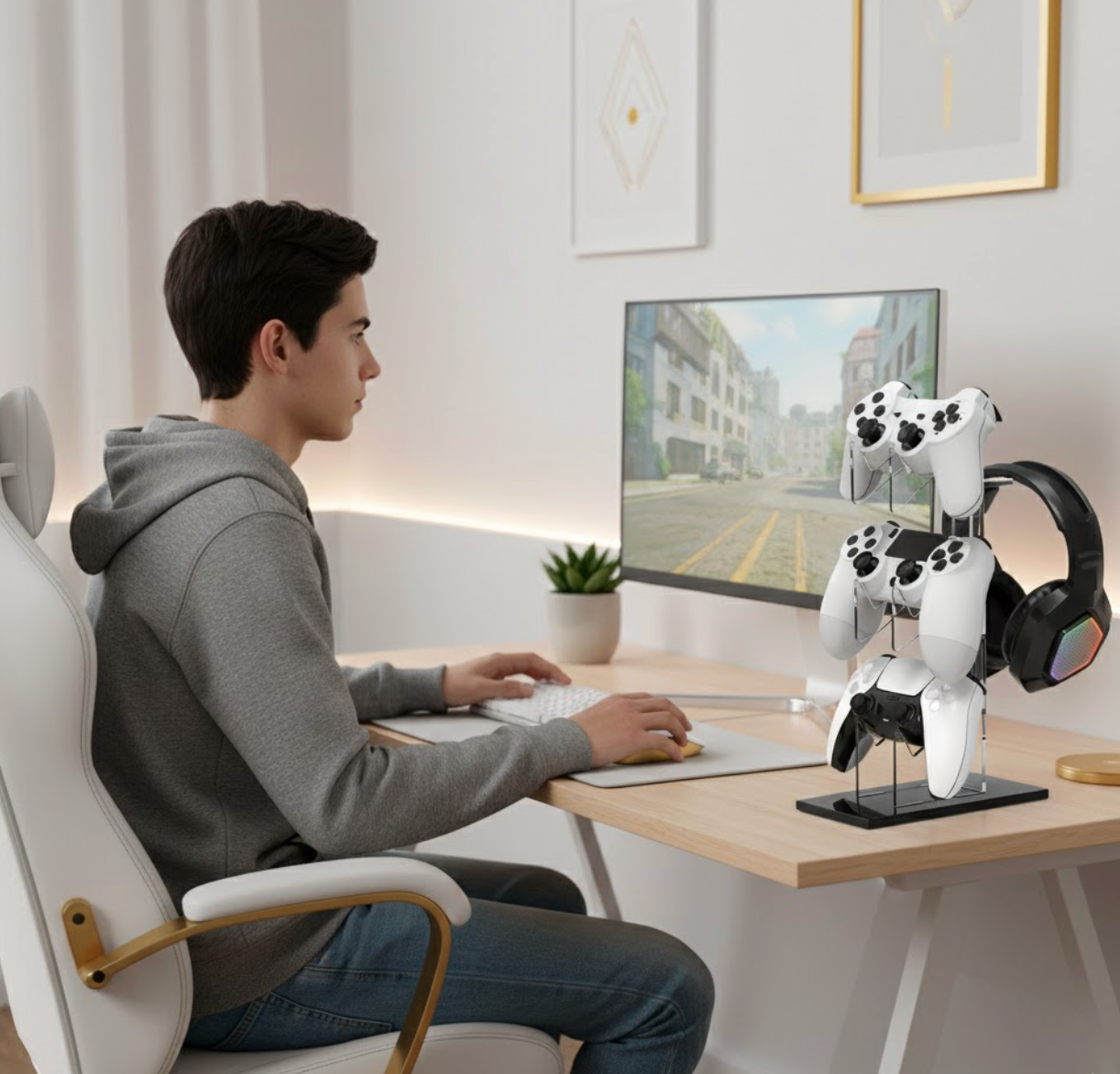 Universal 3-Layer Controller & Headset Stand