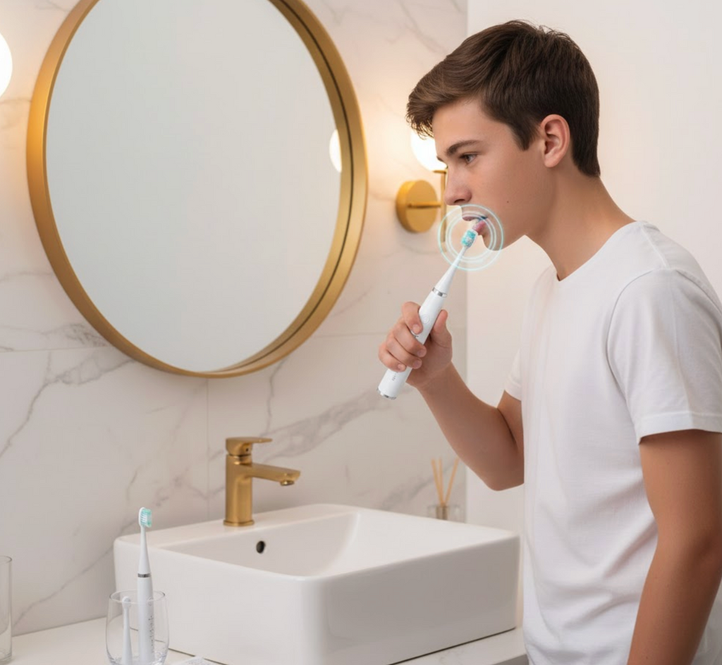 Electric Toothbrush Set with Six Functions for Total Oral Care