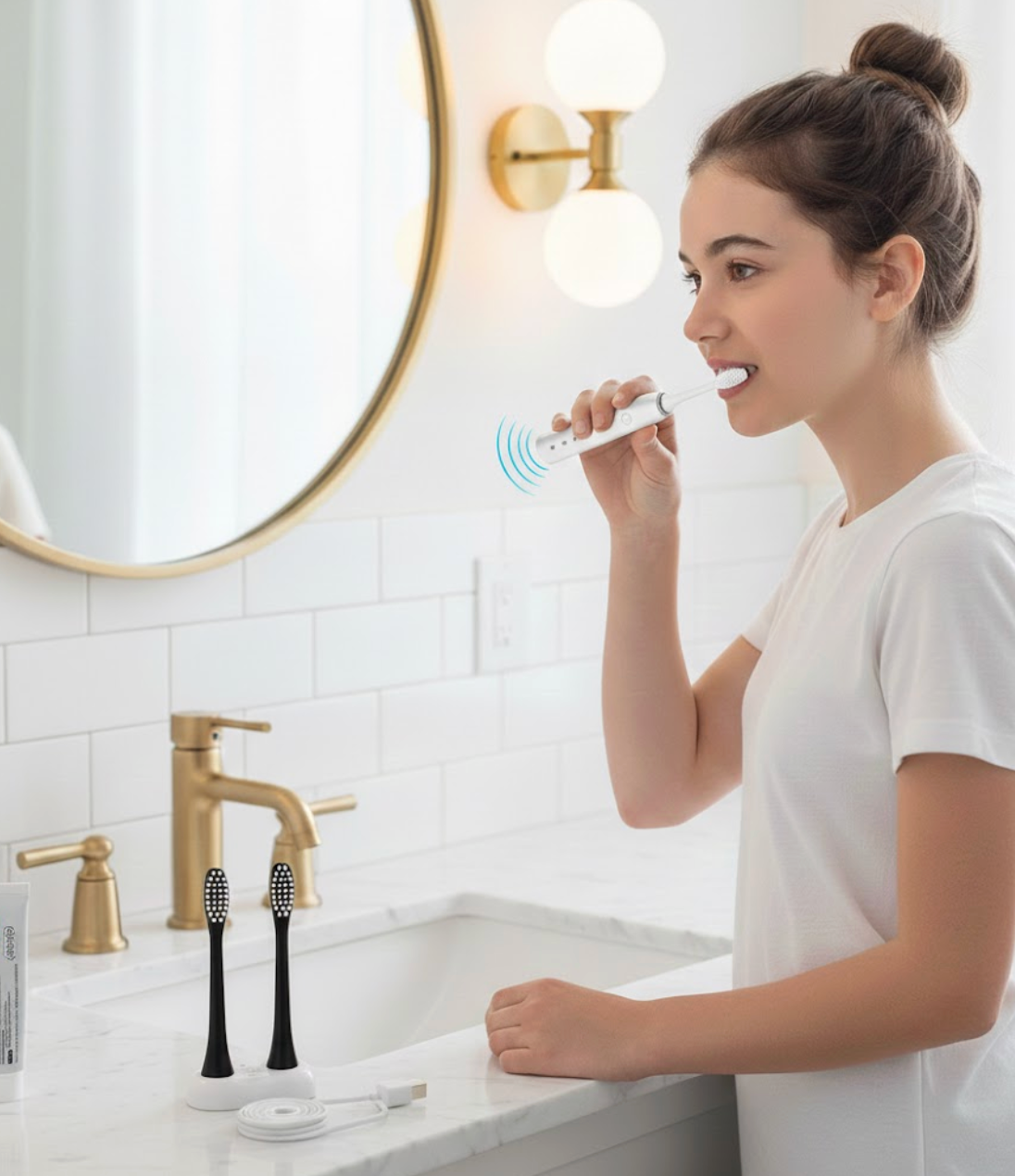 Electric Toothbrush with 6-Speed Modes & Timer