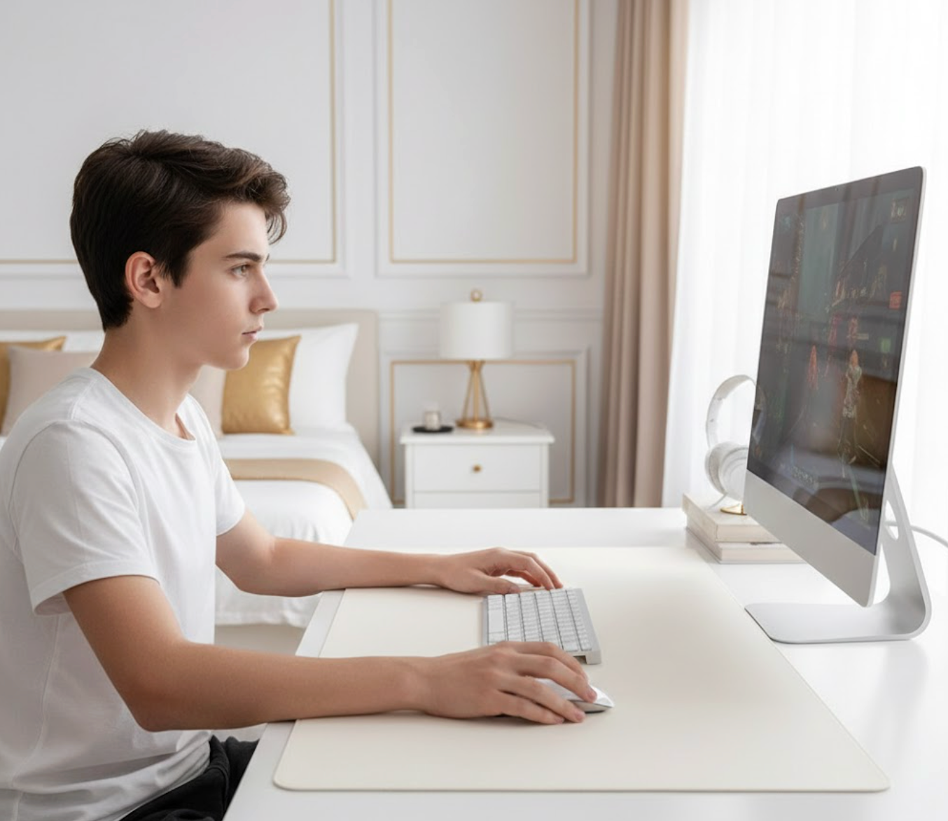 White Gaming Mousepad