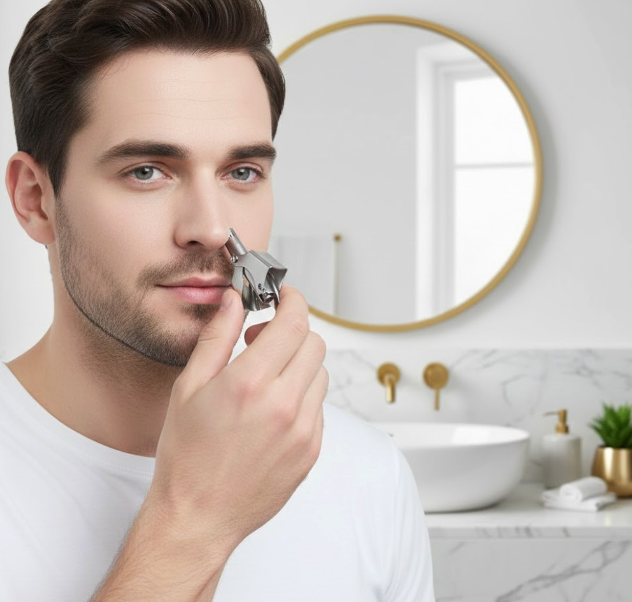 Manual Stainless Steel Nose Hair Trimmer