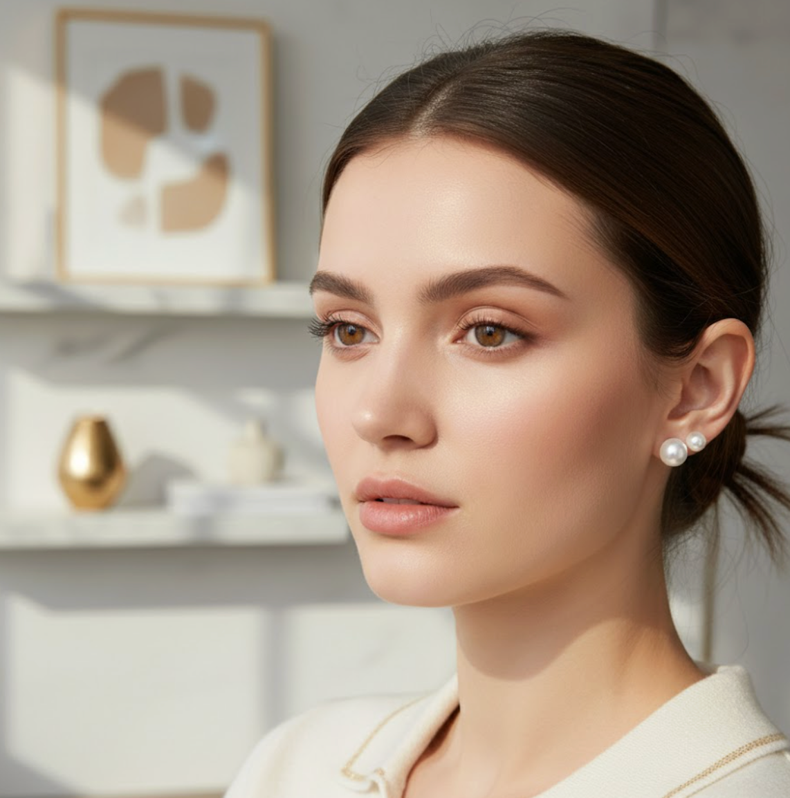 Luna Two-Sided Pearl Studs