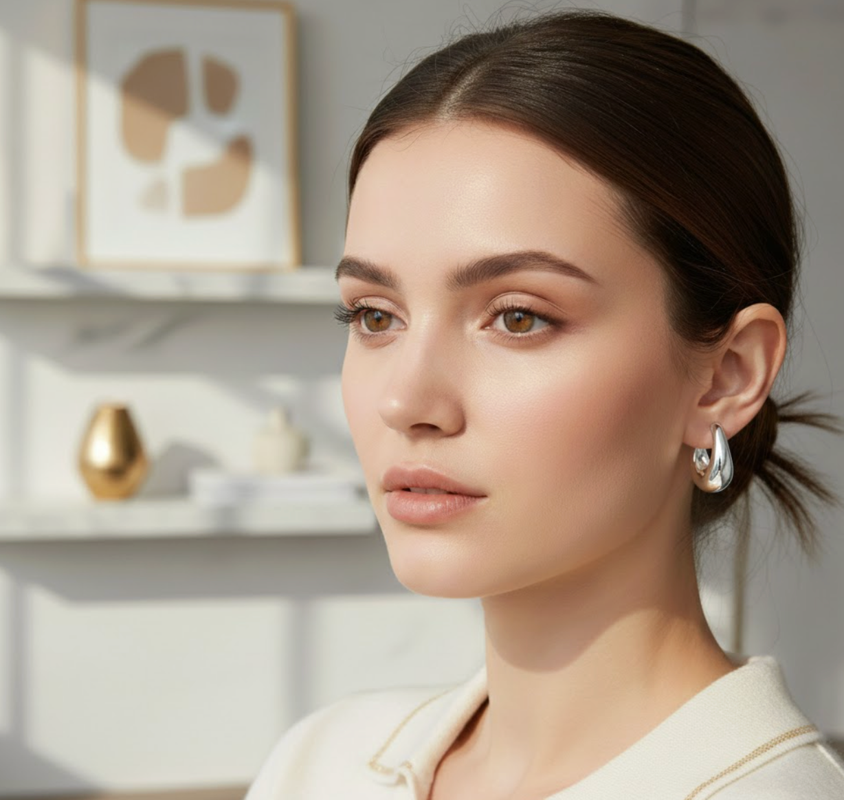 Luna Sterling Silver Hoops