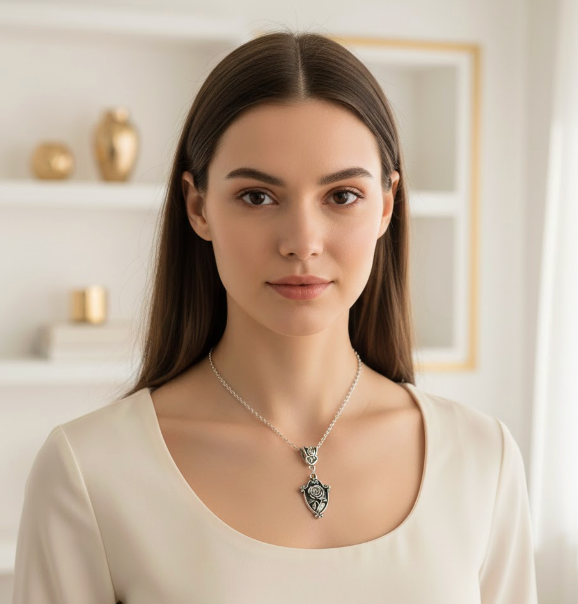 Nocturne Rose Shield Choker