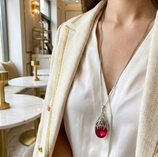 SilverHaze Long Crystal Necklace