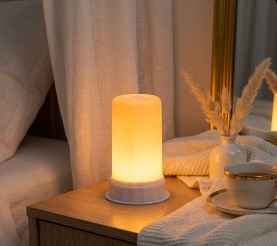 FlameGlow Warm LED Lamp