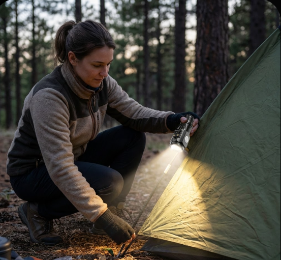 Zoomable Torch with Clip for Camping & Hiking