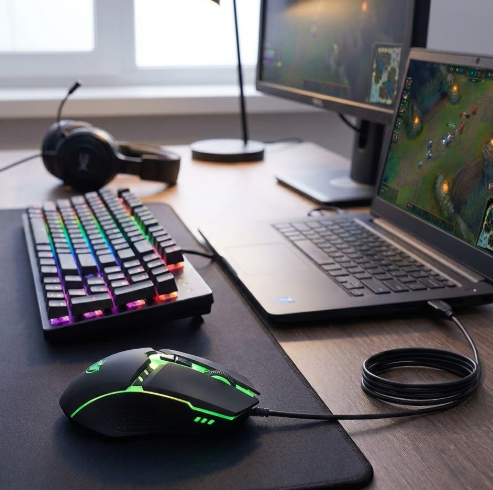 RGB Wired Silent Click Gaming Mouse