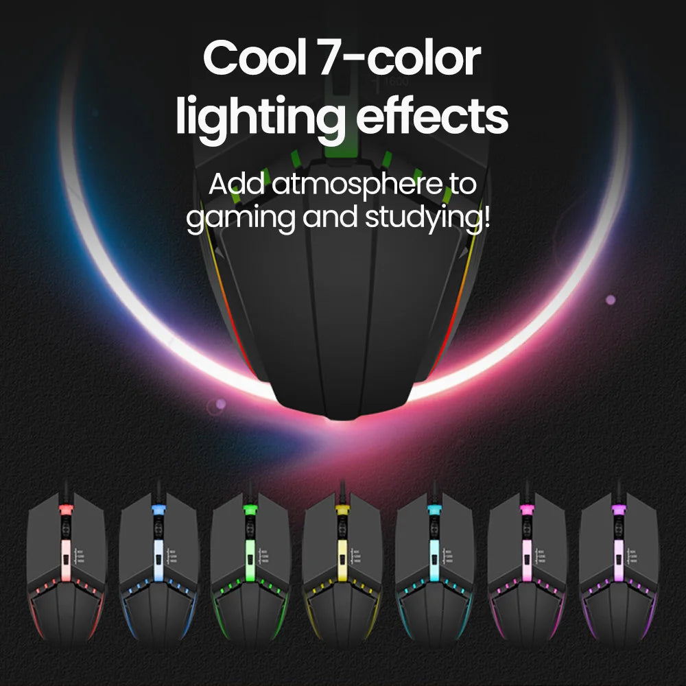 RGB Wired Silent Click Gaming Mouse