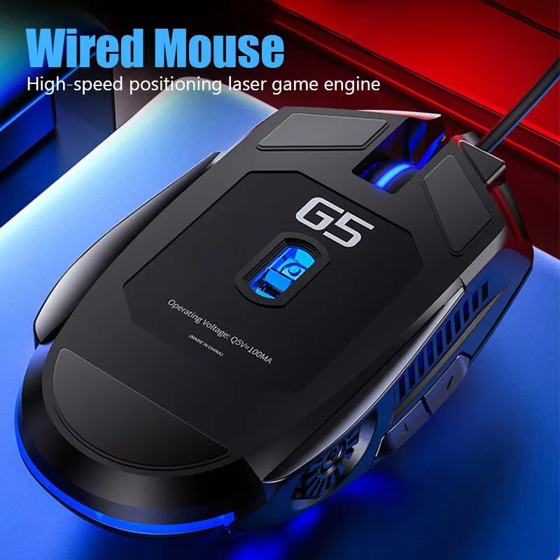 G5 6-Button Silent Click Wired Gaming Mouse
