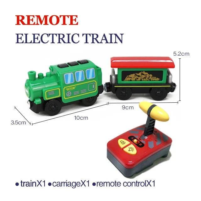 Remote Control Electric Train for Wooden Tracks