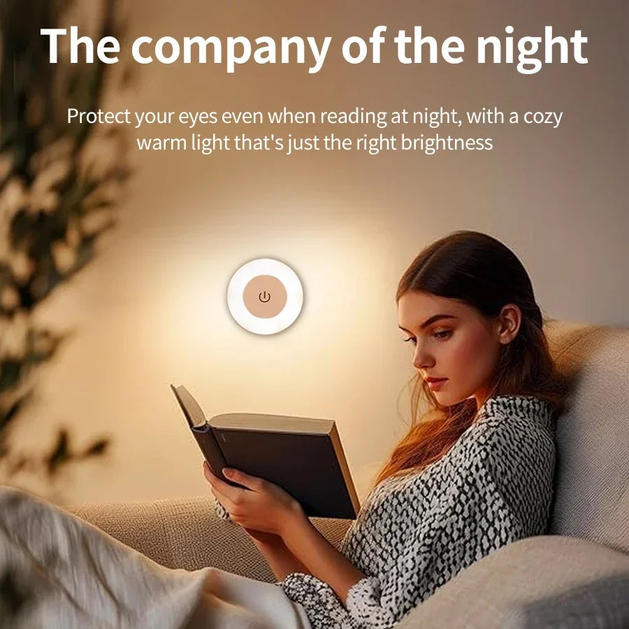 Round Night Light with a Dimmable Touch Switch