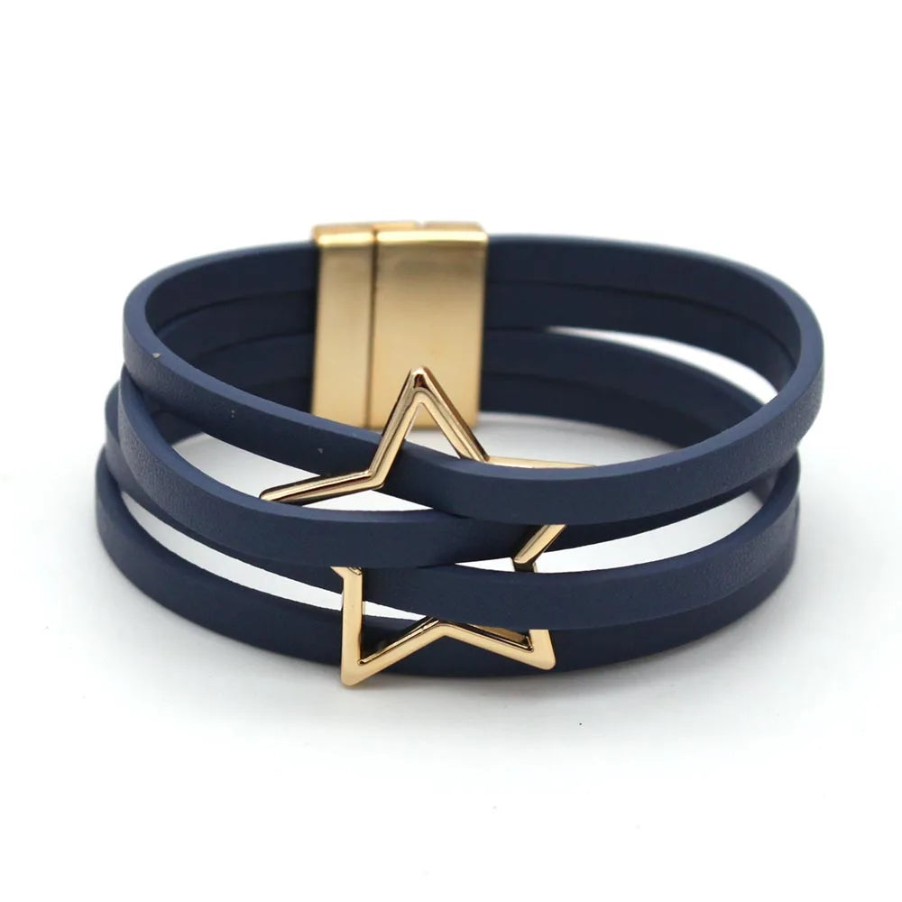 LuxeWrap Leather Bracelet