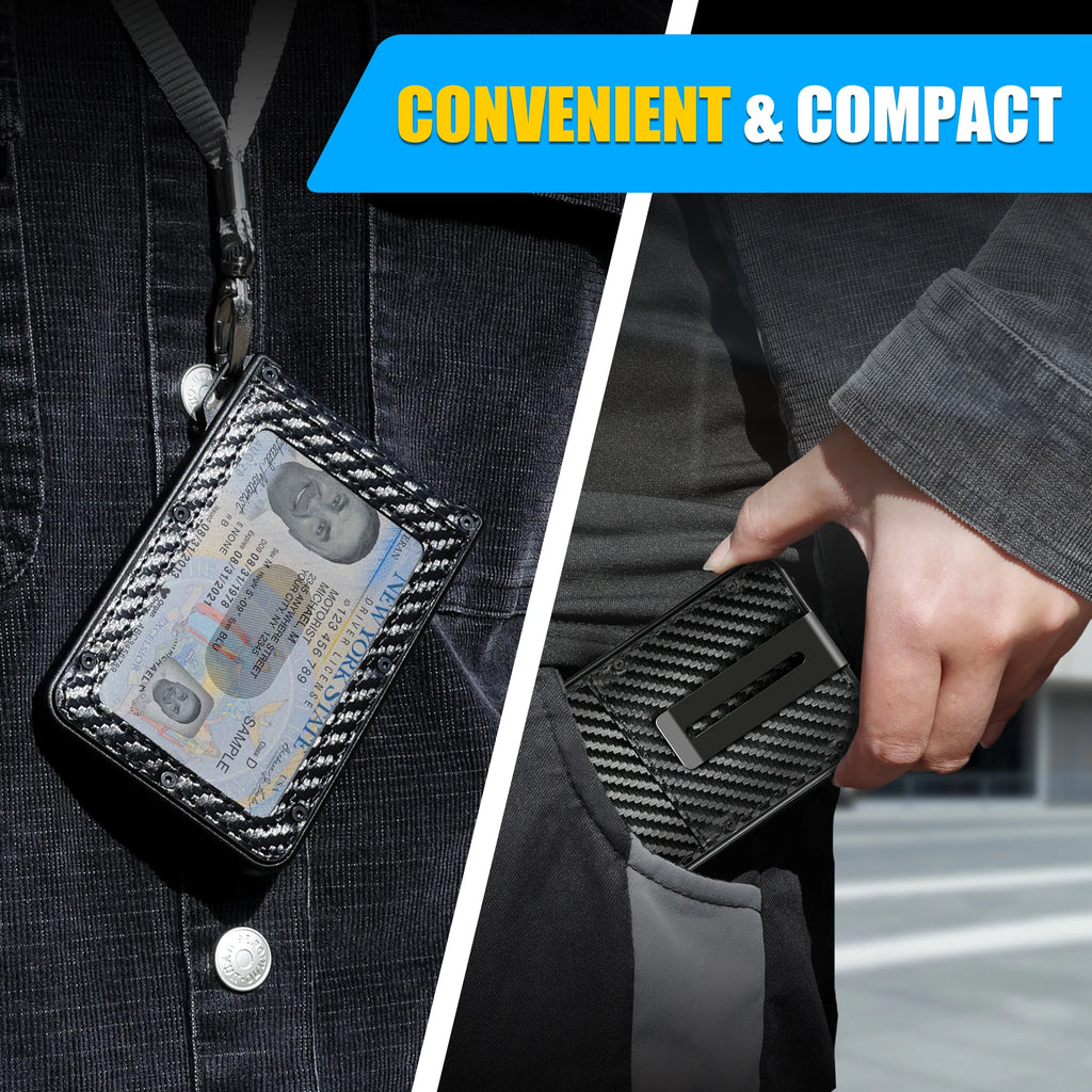 Carbon Fiber Pop-Up Card Wallet