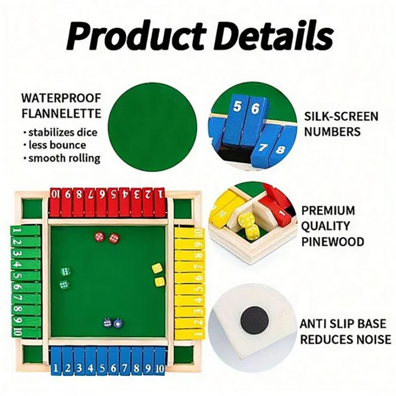 ClassicFlip Shut-The-Box Game