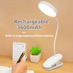 USB Rechargeable Folding Clamp LED Desk Lamp