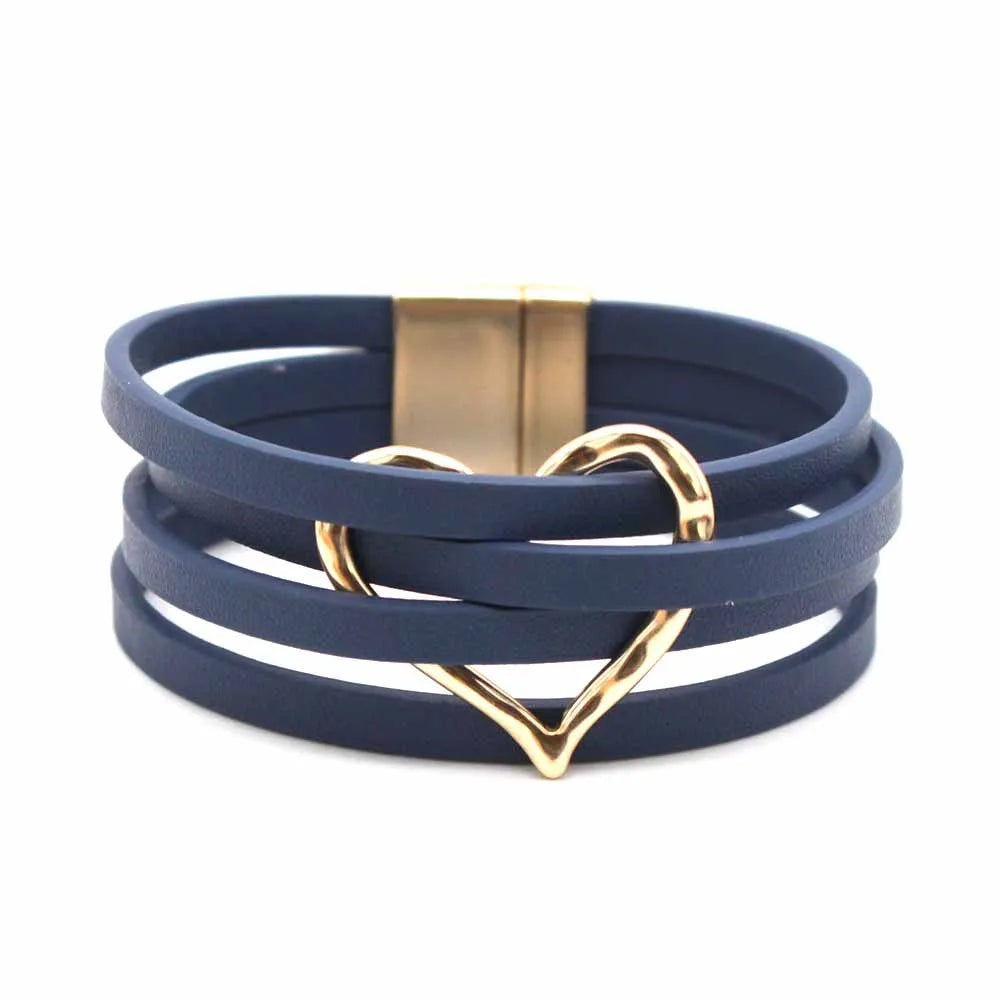 LuxeWrap Leather Bracelet