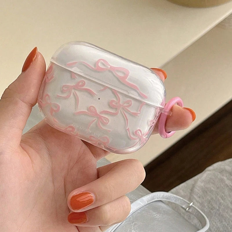 Cute Bow AirPods Case with Keyring