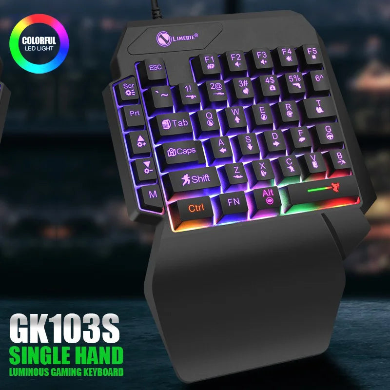 35-Key One-Handed Mini Gaming Keyboard