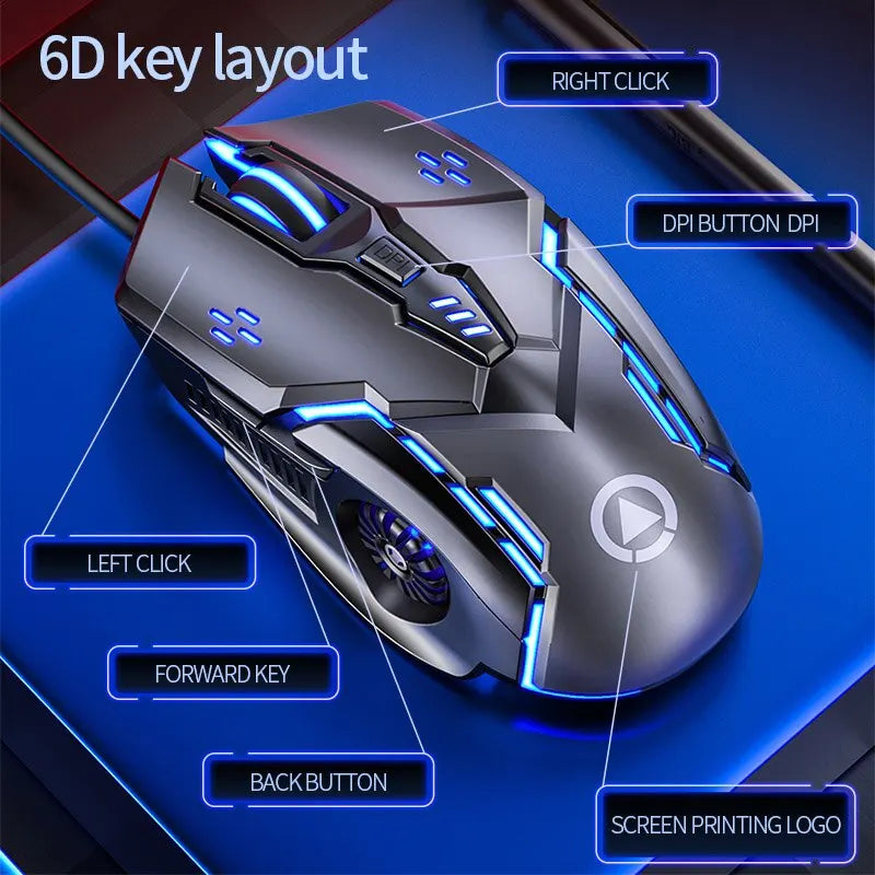 G5 6-Button Silent Click Wired Gaming Mouse