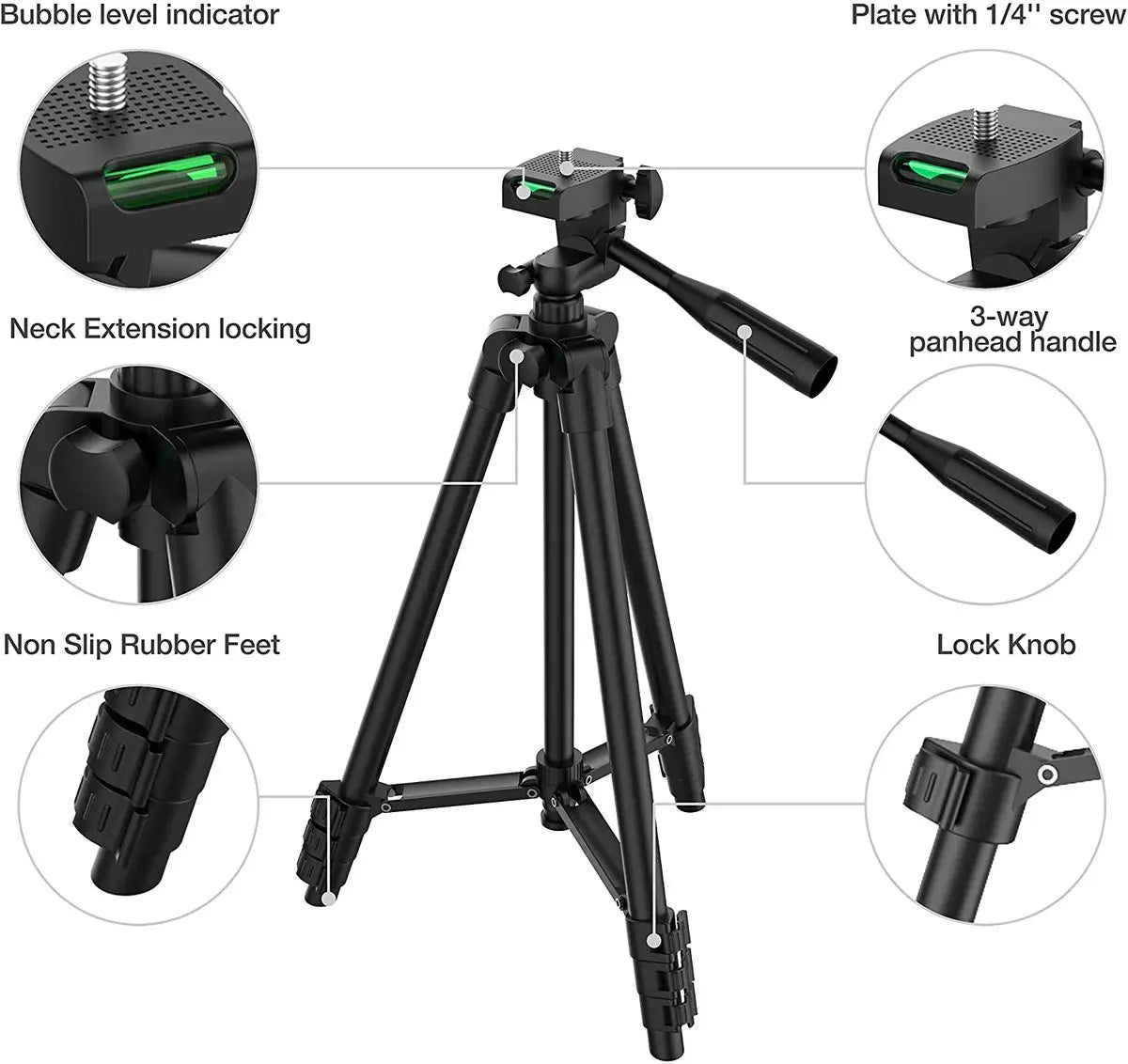 Aluminum Tripod with Bluetooth Remote