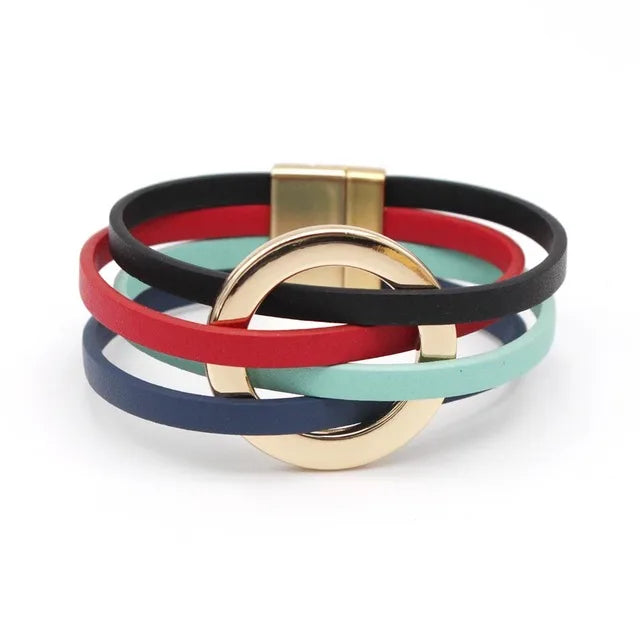LuxeWrap Leather Bracelet