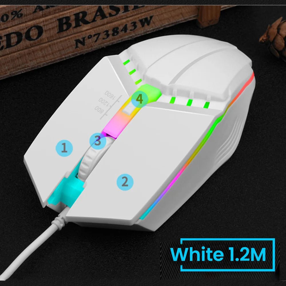 RGB Wired Silent Click Gaming Mouse