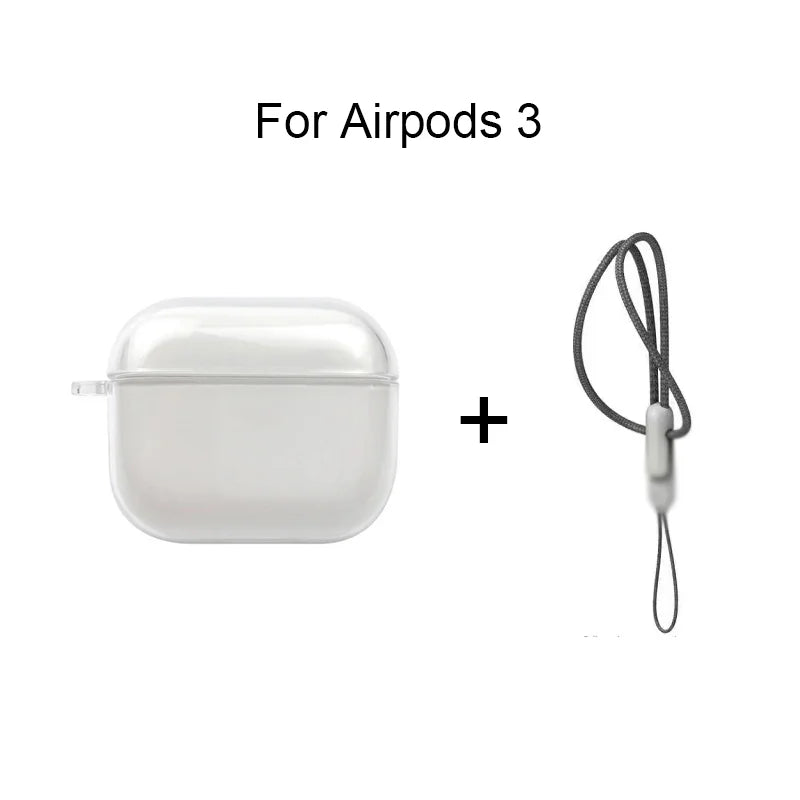 Transparent AirPods Case W/ Lanyard