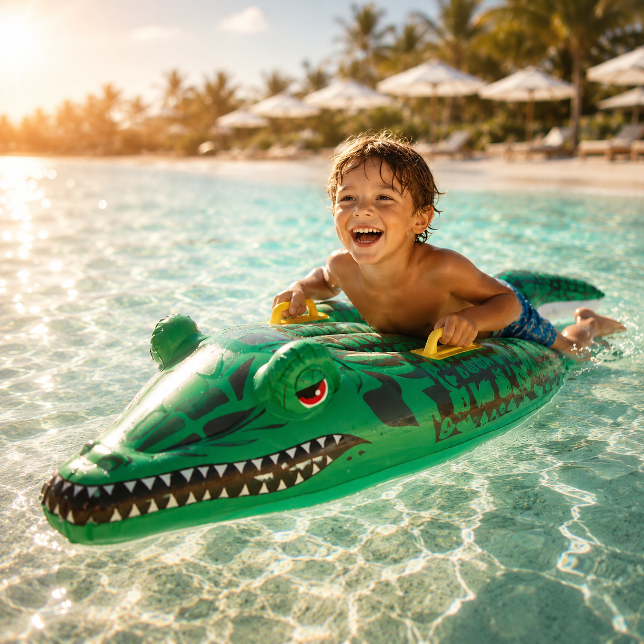 SolFloat Crocodile Pool Float