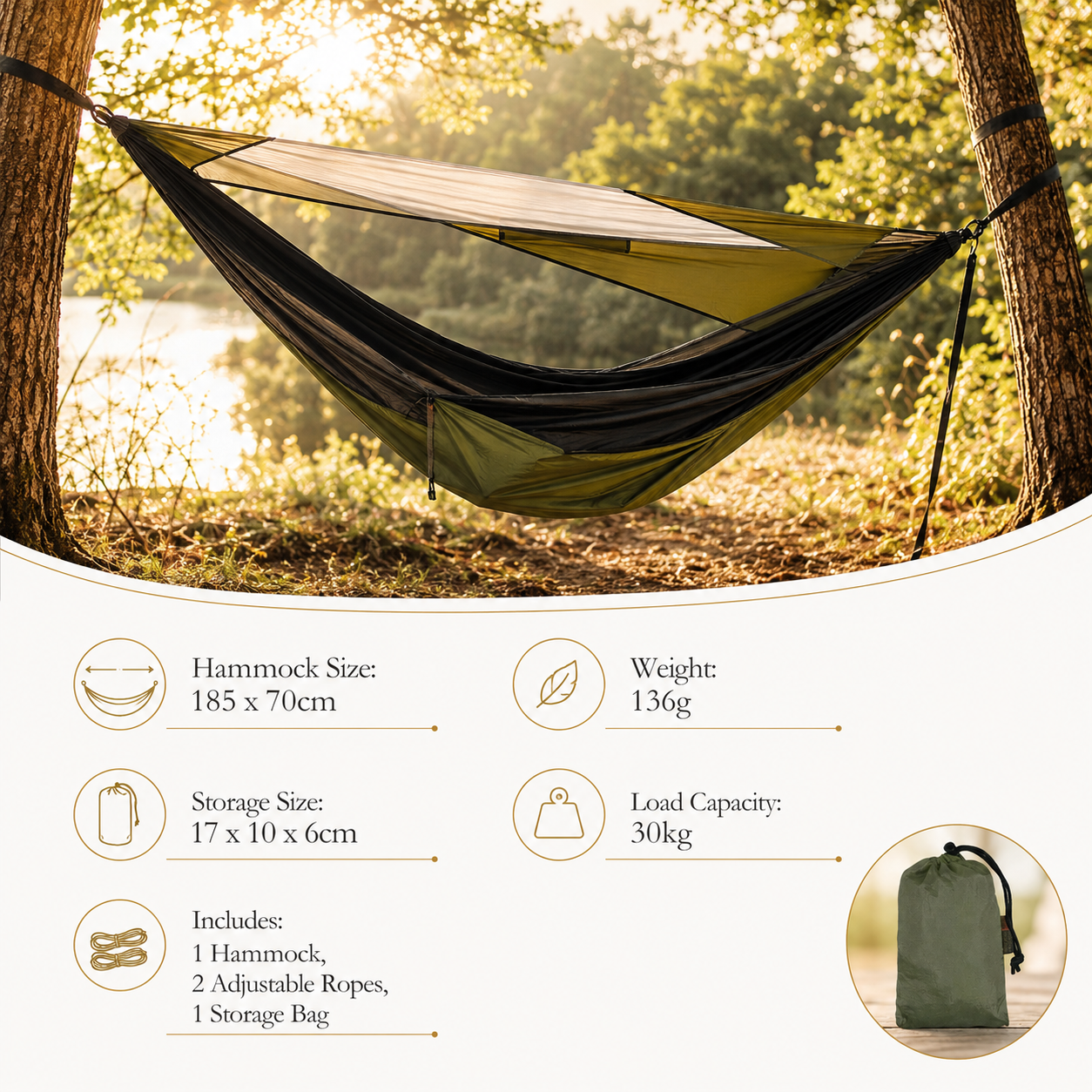 SolHang Portable Travel Hammock