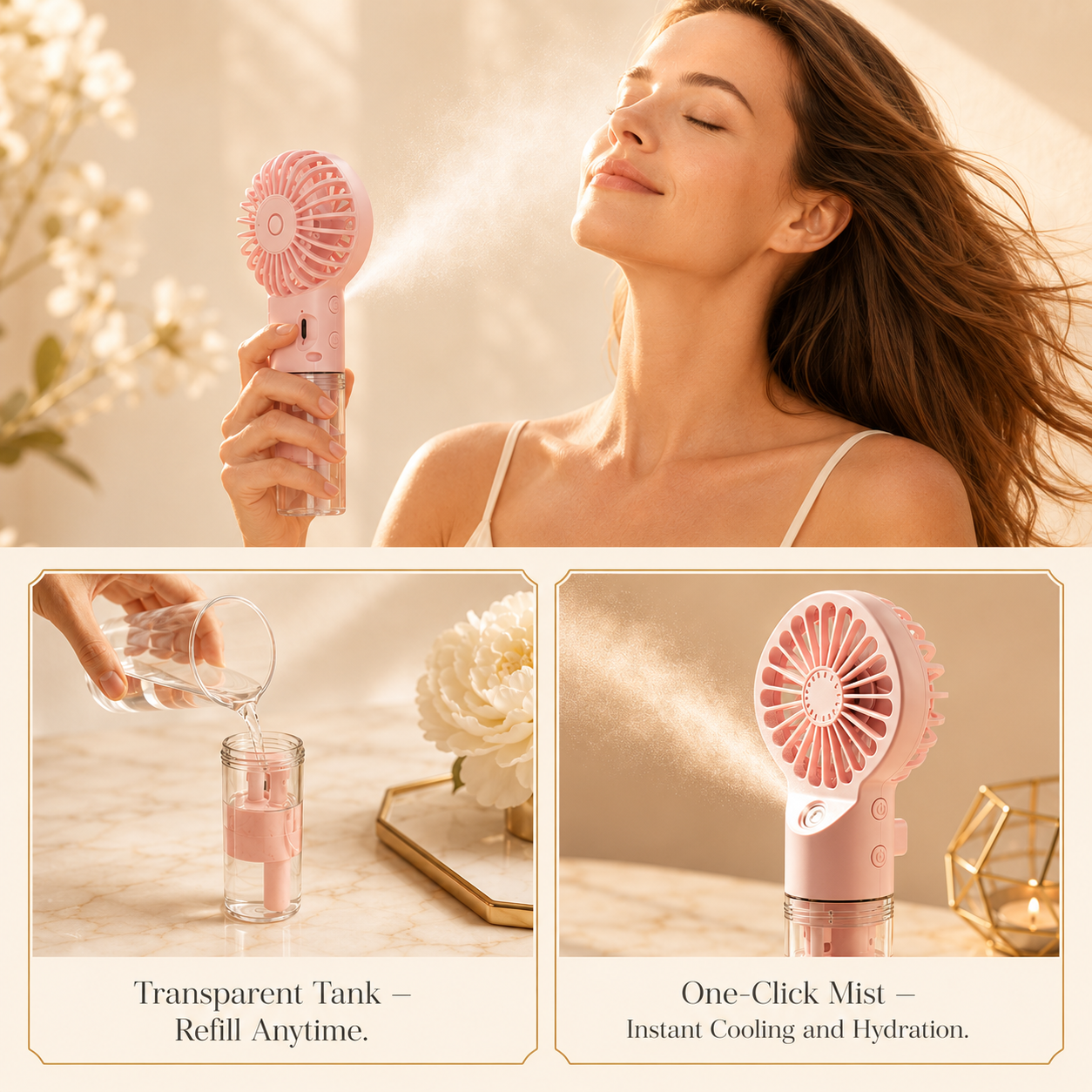 SolMist Handheld Humidifier Fan