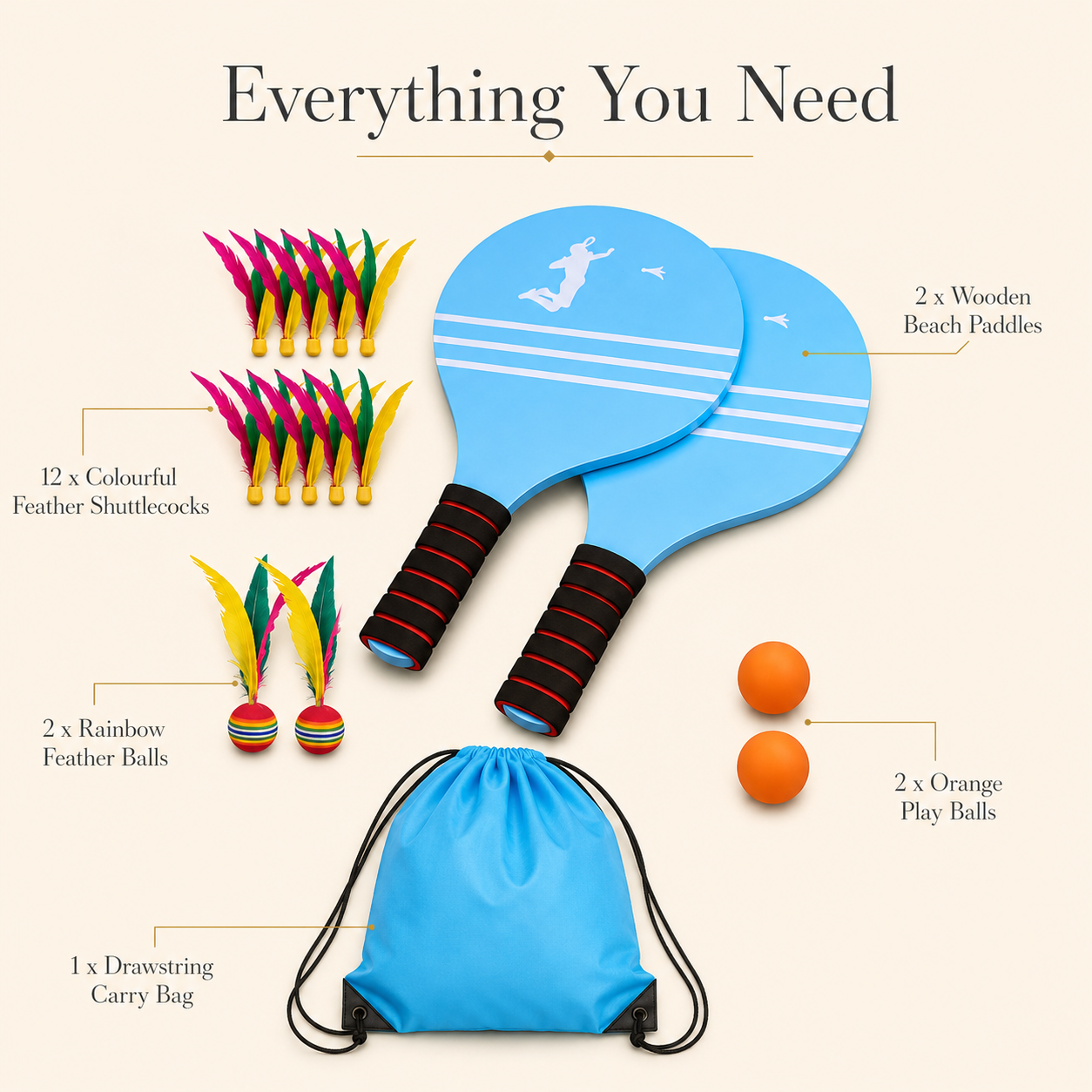 SolRally Beach Racket Set