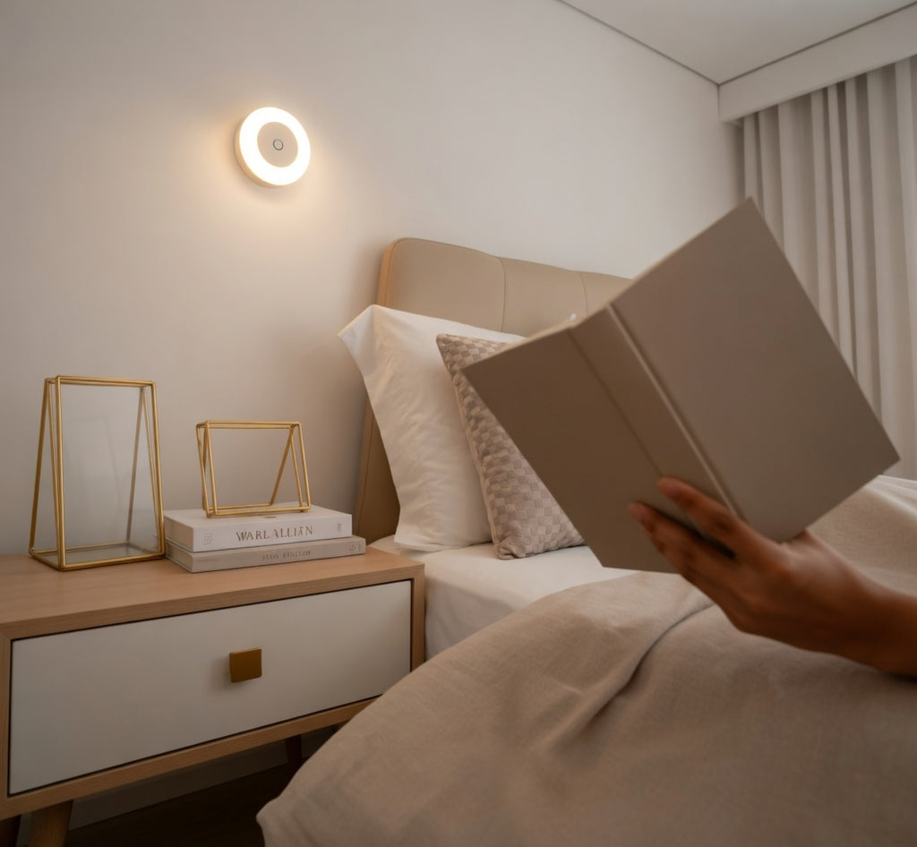 Round Night Light with a Dimmable Touch Switch