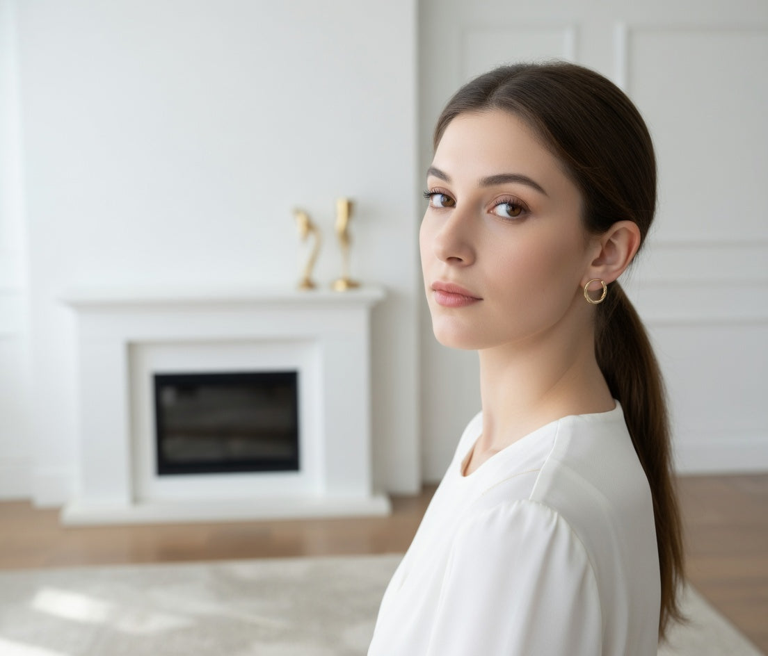 Luna Sterling Round Hoops