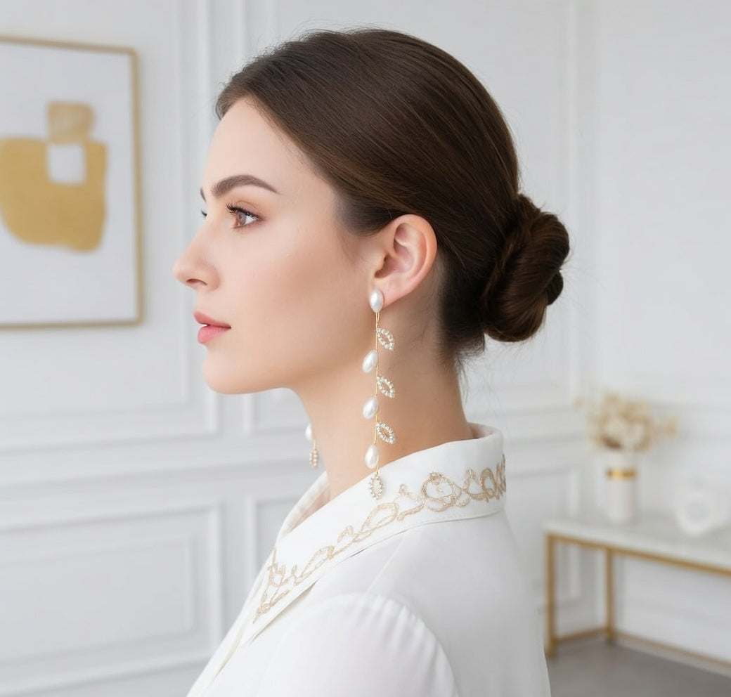 Aurelia Gold Pearl Clip-Ons